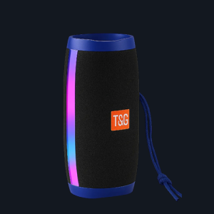 Parlante Bluetooth Inalambrico Portatil Tg-157 Con Luces Led Rgb Cambia De Color Radio Fm Entrada Usb Microsd Bateria Recargable Sonido Potente Ideal Para Fiestas Exterior Interior